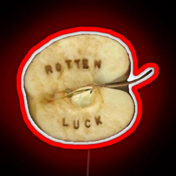 Rotten Luck Apple RGB Neon Sign