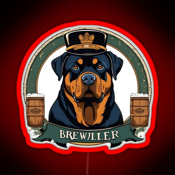 Rottweiler Brewmaster RGB Neon Sign