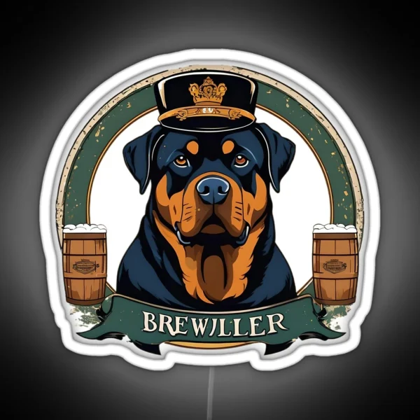 Rottweiler Brewmaster RGB Neon Sign