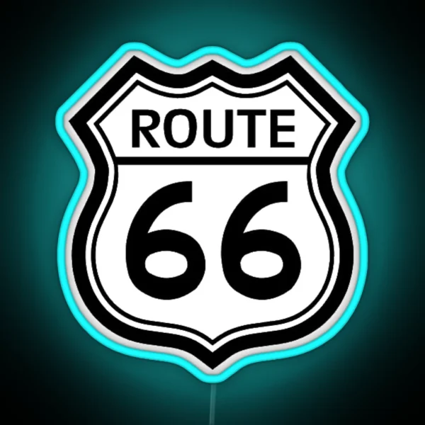 Route 66 Sign RGB Neon Sign