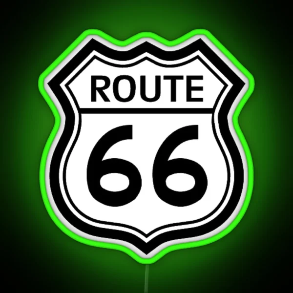 Route 66 Sign RGB Neon Sign
