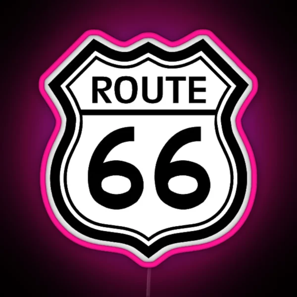Route 66 Sign RGB Neon Sign