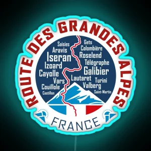 Route Des Grandes Alpes V4 RGB Neon Sign