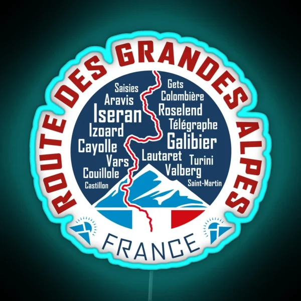 Route Des Grandes Alpes V4 RGB Neon Sign