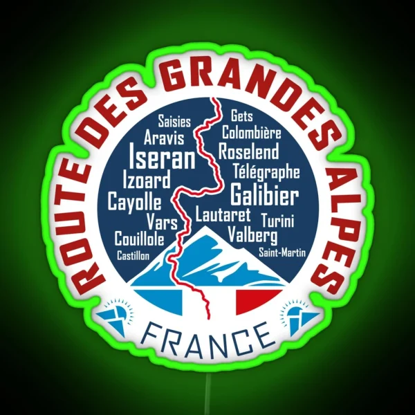 Route Des Grandes Alpes V4 RGB Neon Sign