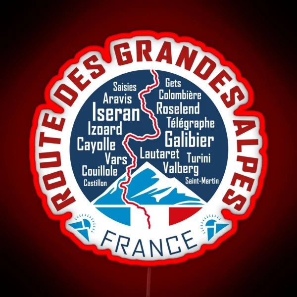 Route Des Grandes Alpes V4 RGB Neon Sign