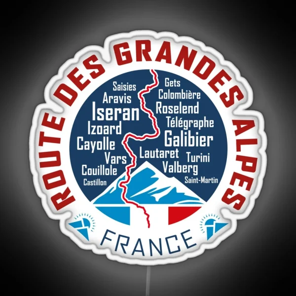 Route Des Grandes Alpes V4 RGB Neon Sign