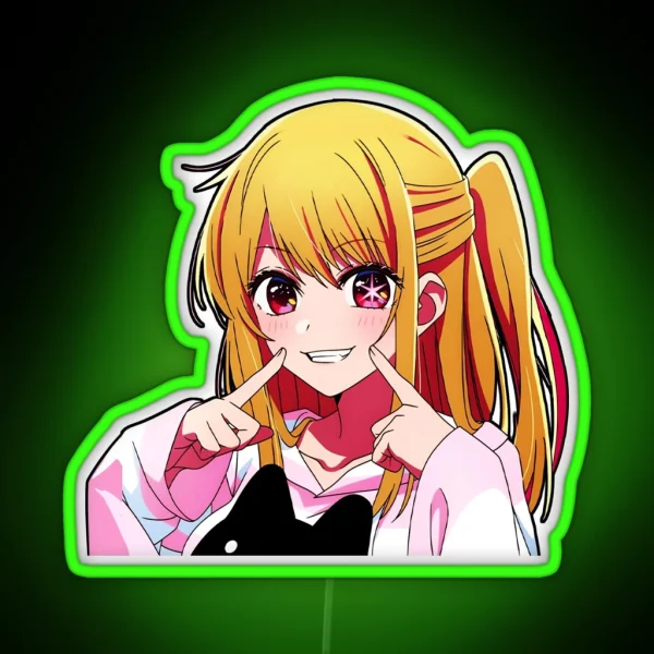 Ruby Oshi No Ko Led Oshi No Ko Anime Decals Ruby RGB Neon Sign