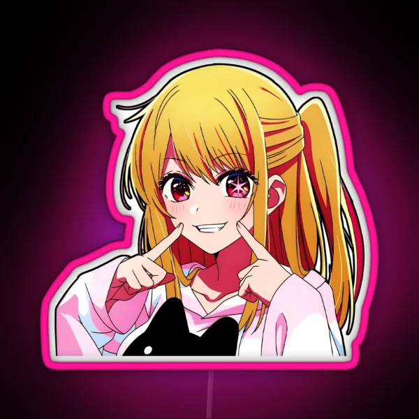 Ruby Oshi No Ko Led Oshi No Ko Anime Decals Ruby RGB Neon Sign
