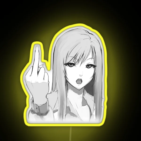 Rude Anime Girl RGB Neon Sign