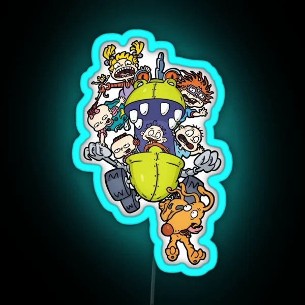 Rugrats Tommy Charlie Respat Angelica Lili RGB Neon Sign