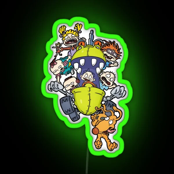 Rugrats Tommy Charlie Respat Angelica Lili RGB Neon Sign