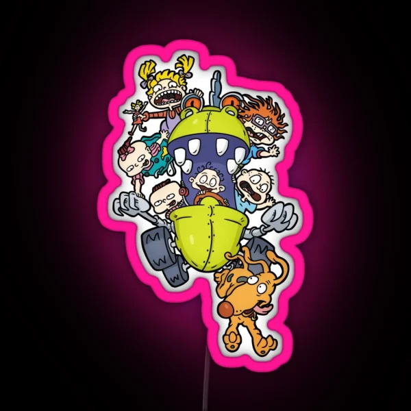 Rugrats Tommy Charlie Respat Angelica Lili RGB Neon Sign