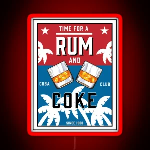 Rum Mix Rum Drinkers Cuna Summertime Bar And Pub Decor RGB Neon Sign