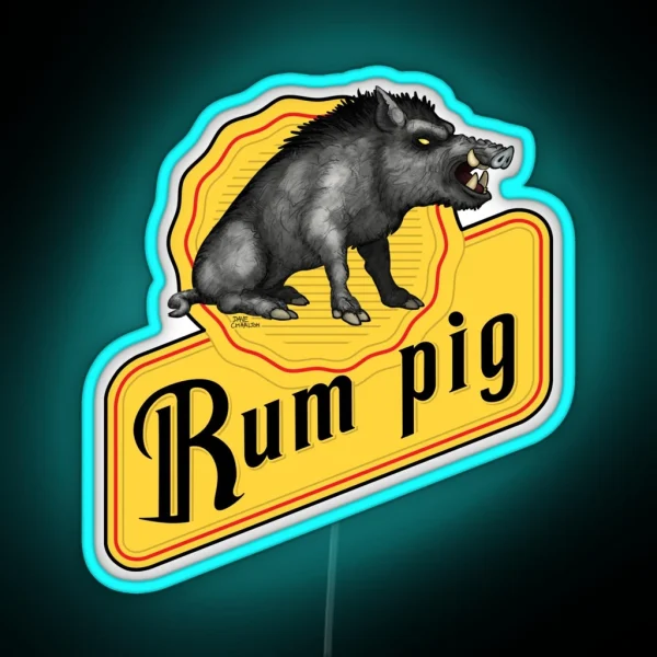 Rum Pig RGB Neon Sign