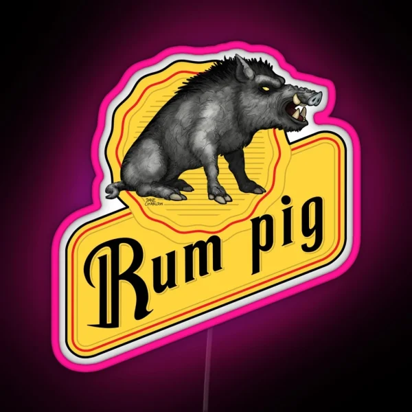 Rum Pig RGB Neon Sign