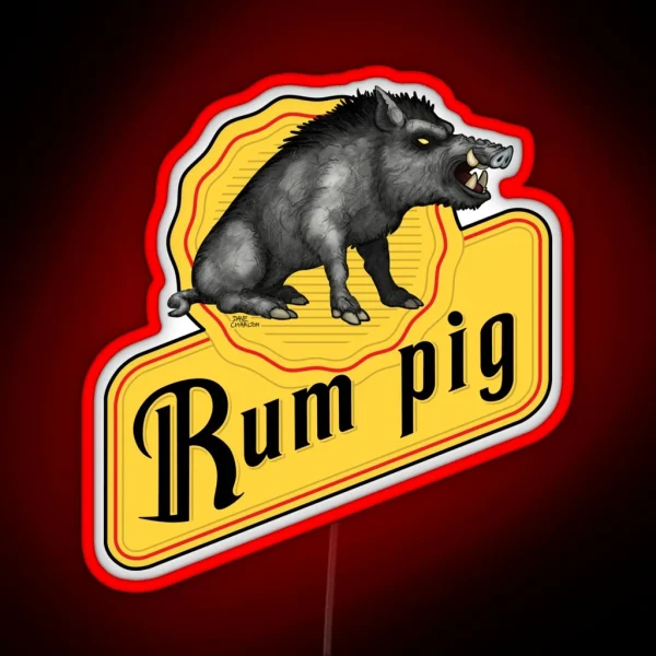 Rum Pig RGB Neon Sign