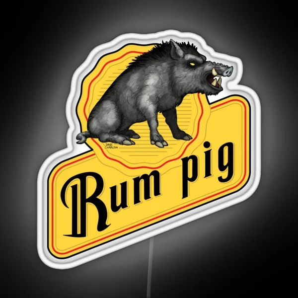 Rum Pig RGB Neon Sign