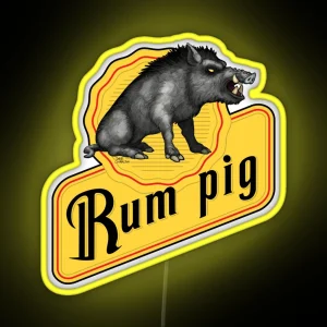 Rum Pig RGB Neon Sign