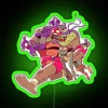 Add vibrant neon glow with futuristic Run Away RGB signs
