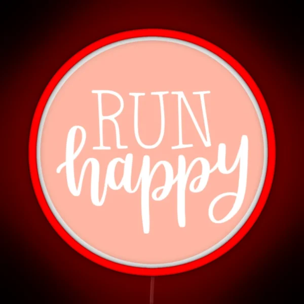 Run Happy RGB Neon Sign