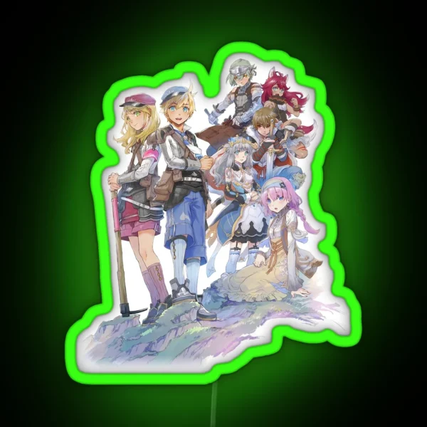 Rune Factory 5 Characters RGB Neon Sign