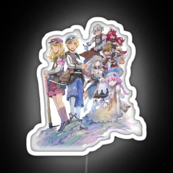 Rune Factory 5 Characters RGB Neon Sign