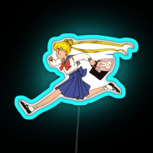 Running Anime RGB Neon Sign