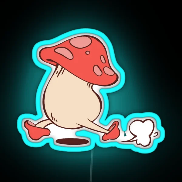 Running Mushroom Dungeon Meshi Dunmesh RGB Neon Sign
