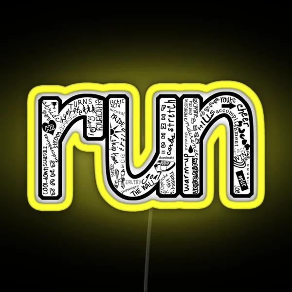 Running Quotes Run Led RGB Neon Sign