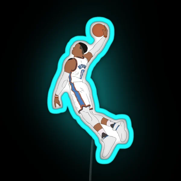 Russell Westbrook Dunk RGB Neon Sign