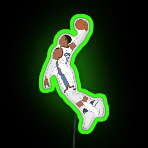 Russell Westbrook Dunk RGB Neon Sign