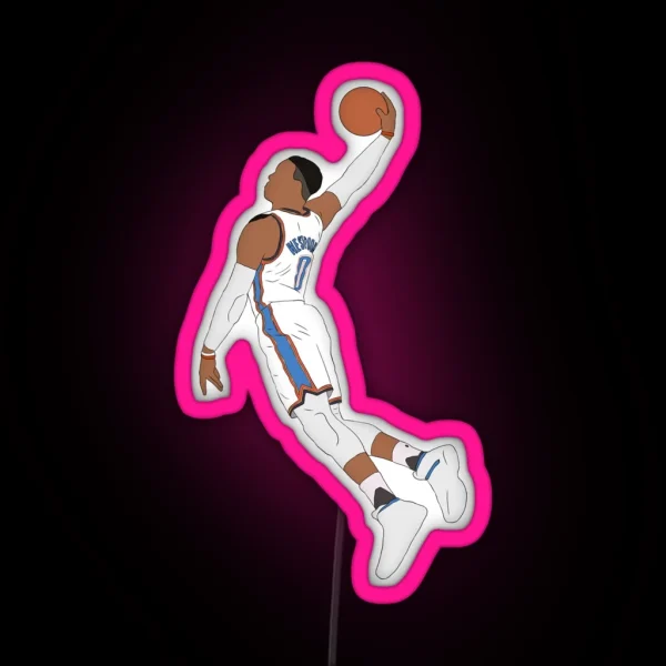 Russell Westbrook Dunk RGB Neon Sign