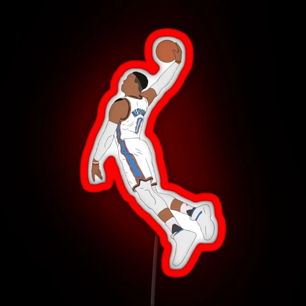 Russell Westbrook Dunk RGB Neon Sign