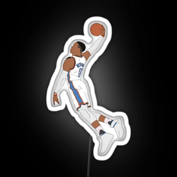 Russell Westbrook Dunk RGB Neon Sign