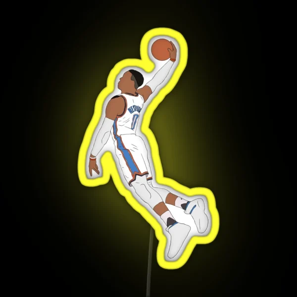 Russell Westbrook Dunk RGB Neon Sign