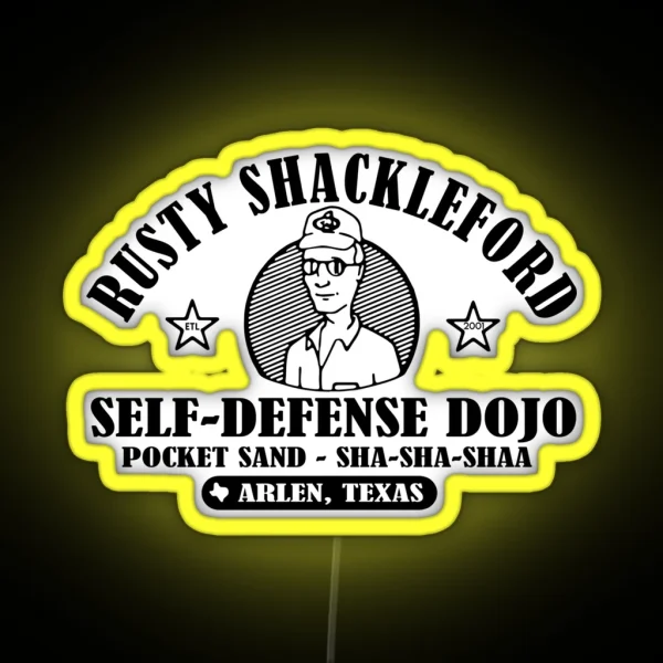 Rusty Shackleford Self Defense Dojo Pocket Sand RGB Neon Sign