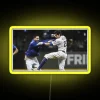 RGB LED Canvas Sign Featuring Braun Yelich MLB Baseball Celebration Neon