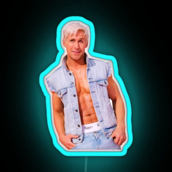 Ryan Gosling As Ken RGB Neon Sign