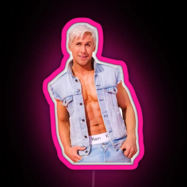 Ryan Gosling As Ken RGB Neon Sign