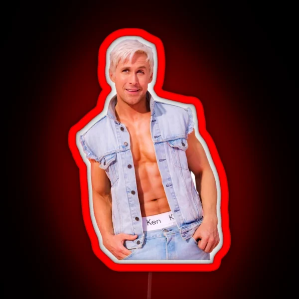 Ryan Gosling As Ken RGB Neon Sign