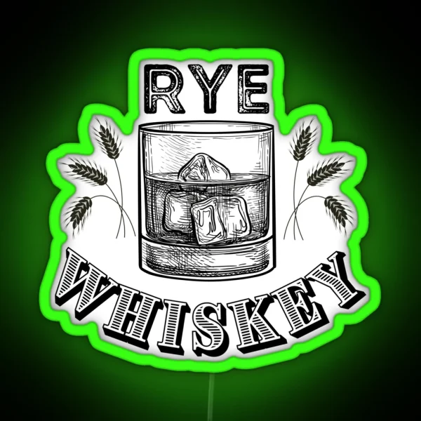 Rye Whiskey Rye Whiskey RGB Neon Sign