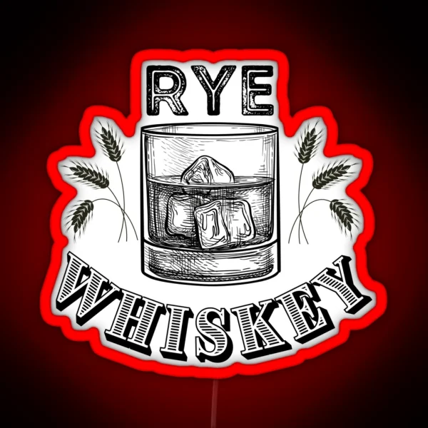 Rye Whiskey Rye Whiskey RGB Neon Sign