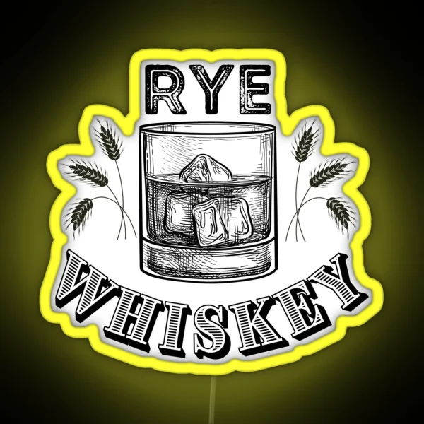 Rye Whiskey Rye Whiskey RGB Neon Sign