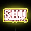 Vibrant RGB Neon Sign for Sacred Heart University SLP Department