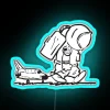 Vintage Space Shuttle Black Neon Sign Retro Futuristic Galaxy Decor Idea