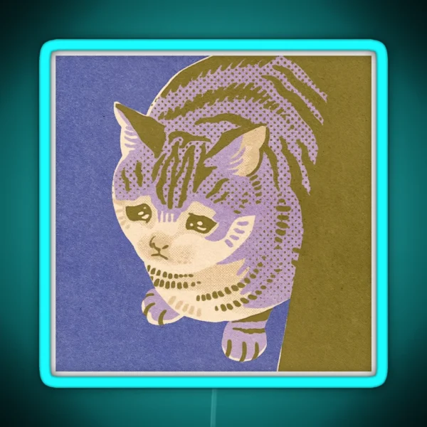 Sad Cat RGB Neon Sign