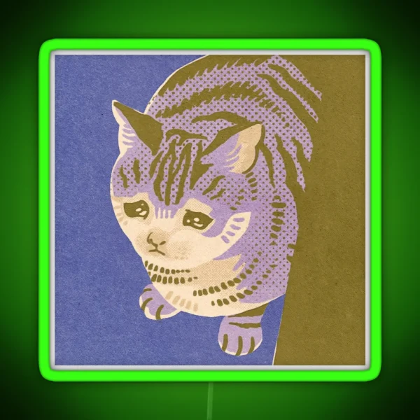 Sad Cat RGB Neon Sign