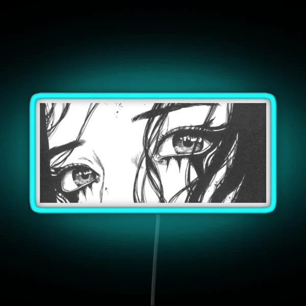 SAD GIRL EYES RGB Neon Sign