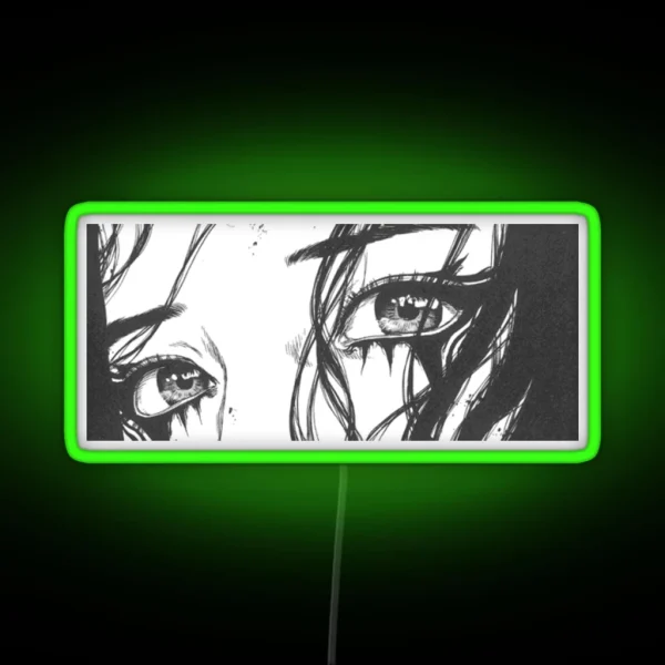 SAD GIRL EYES RGB Neon Sign
